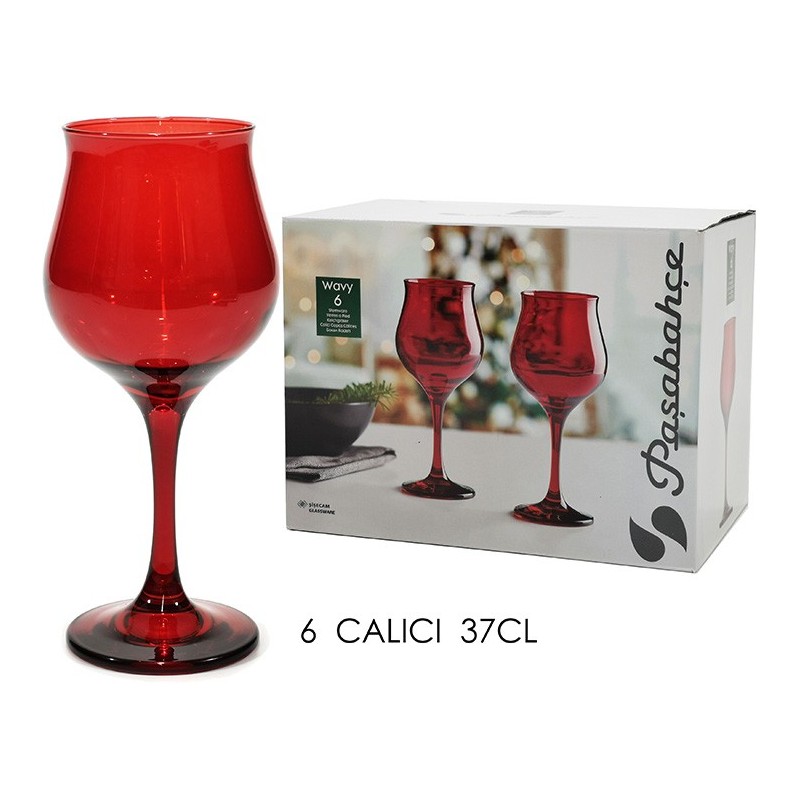 SET 6 CALICI WAVY ROSSO 37CL