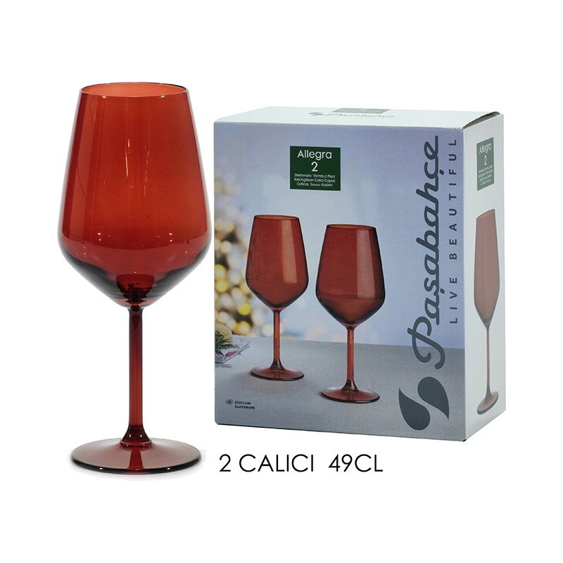 SET 2 CALICI ALLEGRA ROSSO 49