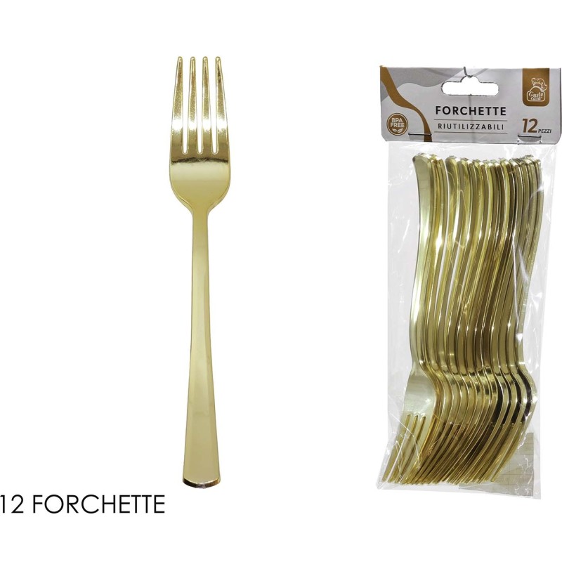 SET 12 FORCHETTE ORO GT