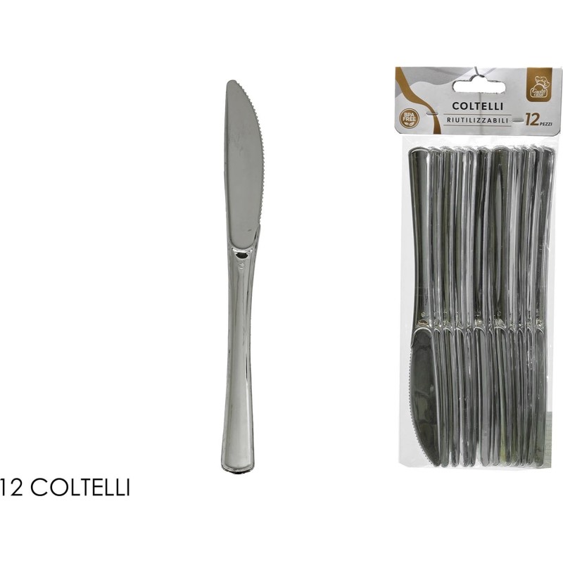 SET 12 COLTELLI SILVER GT