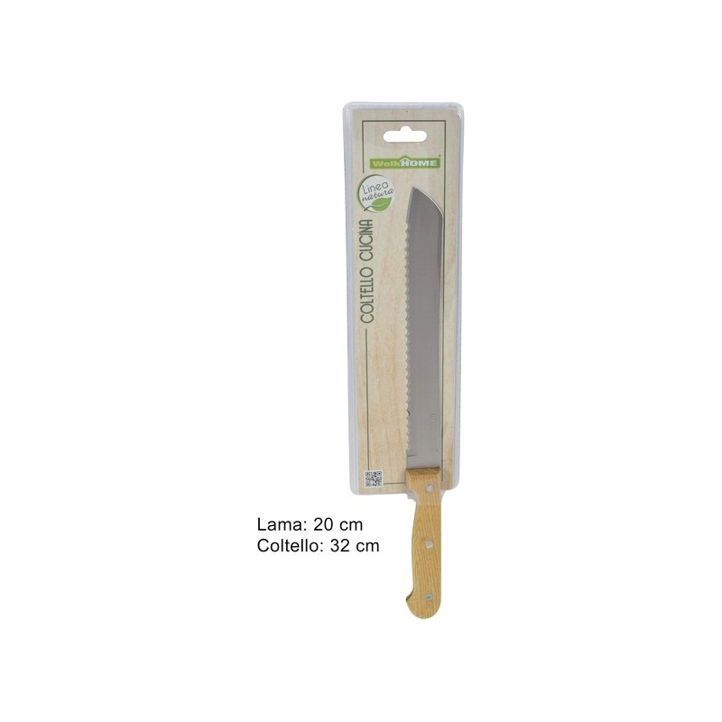 COLTELLO PANE LAMA 20cm M/LEGNO