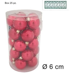 PALLE 6cm 25 PZ ROSSO