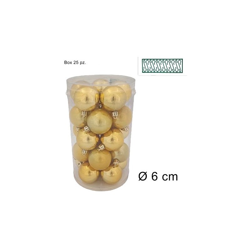 PALLE 6cm 25 PZ ORO