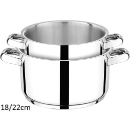 ALICE 2 PENTOLE INOX 18/22cm