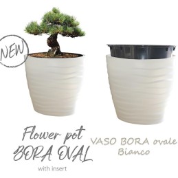 VASO BORA OVALE 60x39x42 BIANC