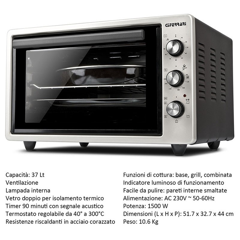 FORNO 37LT VENTILATO+LUCE ROST G3FERRARI