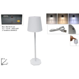 LAMPADA DA TAVOLO LED RICAR. BIANCO