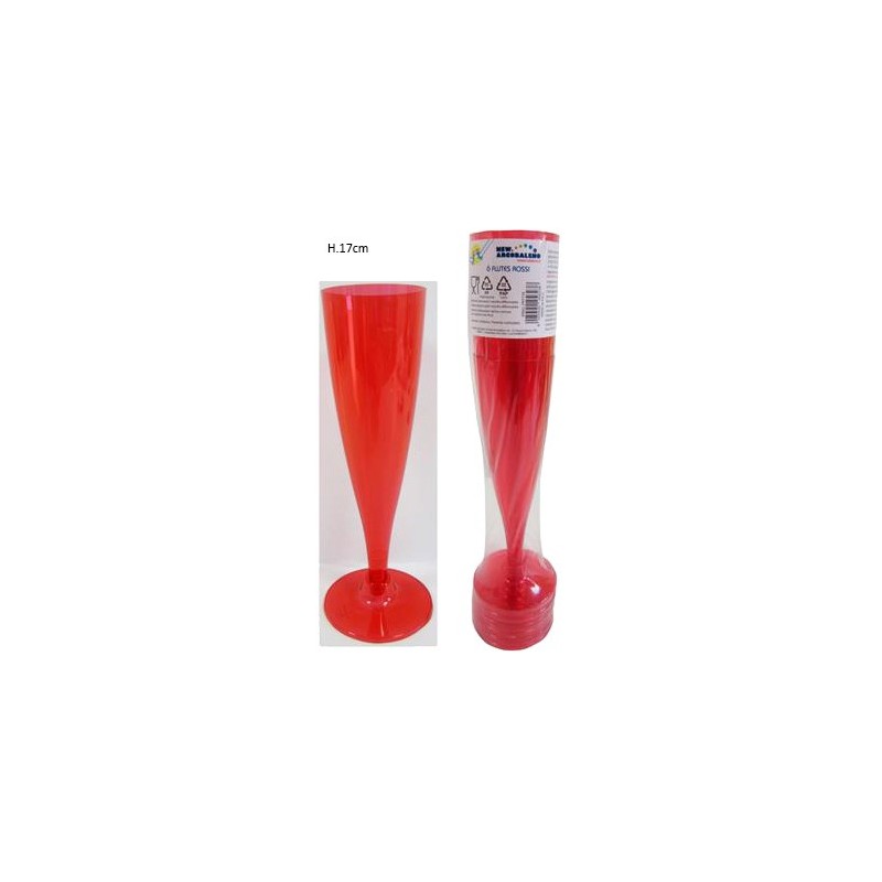 FLUTE ROSSO 6 PZ.  PRT738