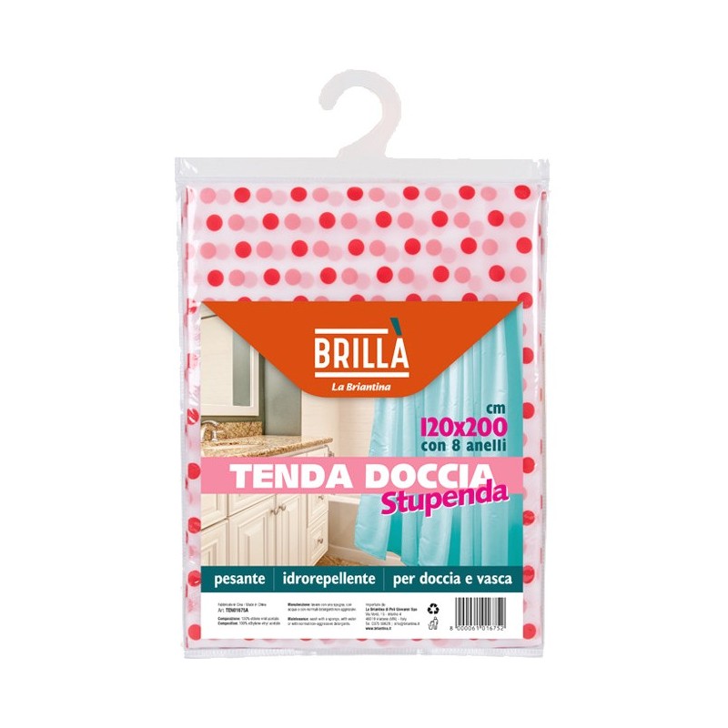 TENDA DOCCIA STUPENDA I MIS. 120x200 BRIANTINA BRILLA