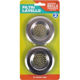 FILTRI ACCIAIO LAVELLO BORDO PIENO 2PZ. D7,5cm BRIANTINA BRILLA