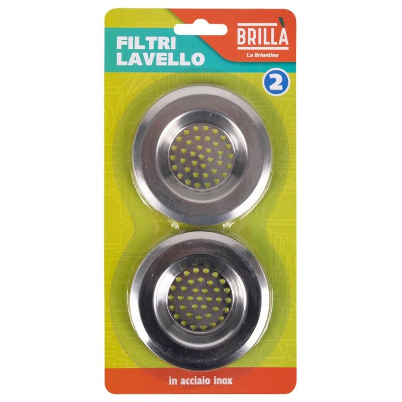 FILTRI ACCIAIO LAVELLO BORDO PIENO 2PZ. D7,5cm BRIANTINA BRILLA