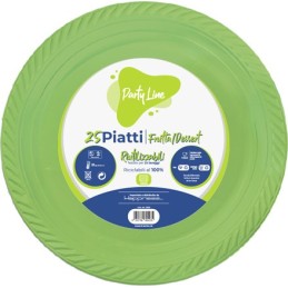 PIATTI PLAST.FRUTTA VERDI 25PZ