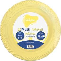 PIATTI PLAST.FRUTTA GIALLI 25P