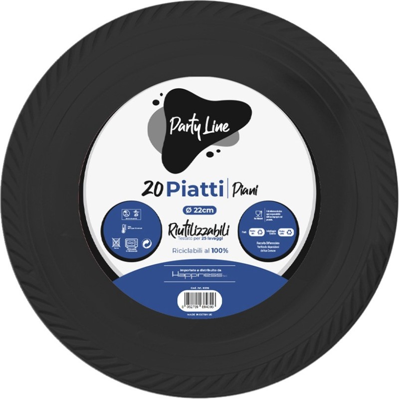 PIATTI PLAST.22 PIANI NERI 17g