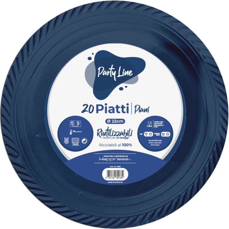 PIATTI PLAST.22 PIANI BLU 17g