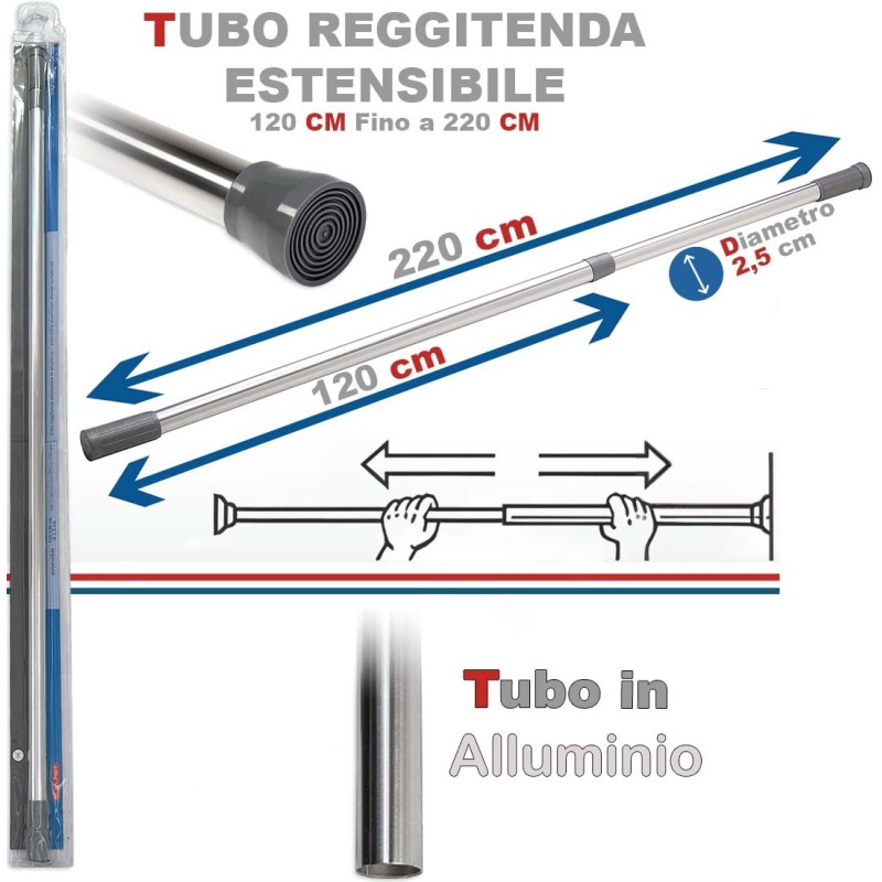 BASTONE TENDA DOCCIA 120/220 C