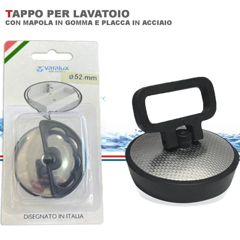 TAPPO C/MANOPOLA GOMMA+PLACCA