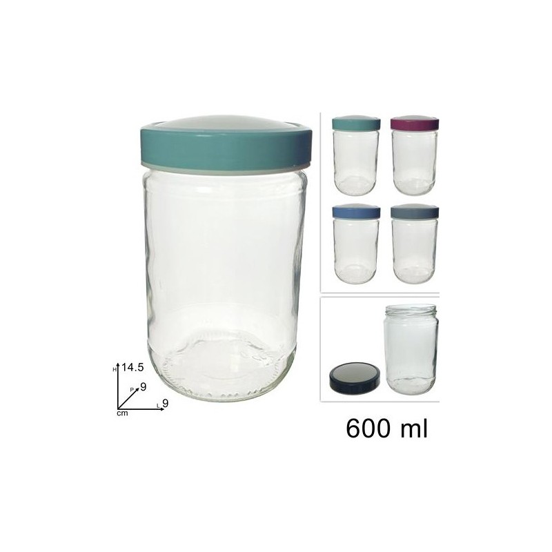 BARATTOLO VETRO 600ML T.PLAST BARATTOLO VETRO 600ML T.PLAST