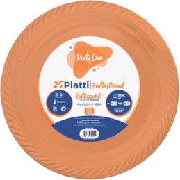 PIATTI PLAST.FRUTTA ARANC.25PZ