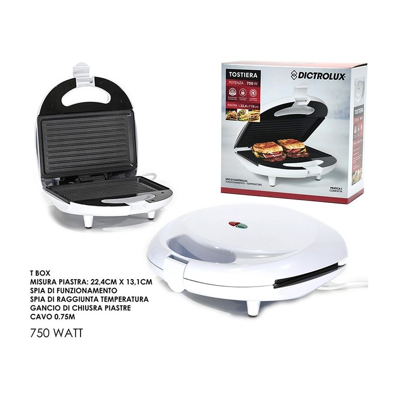 TOSTIERA 750W BIANCA GT TOSTIERA 750W BIANCA GT