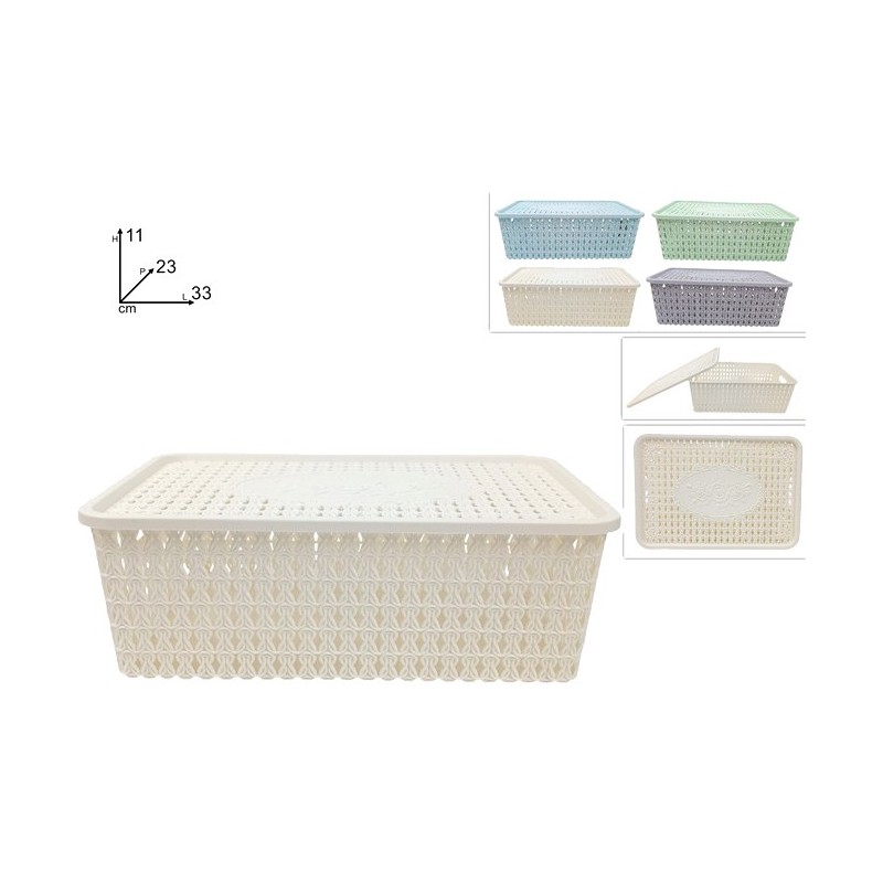 CESTINO PLASTICA RETTANG 33x23