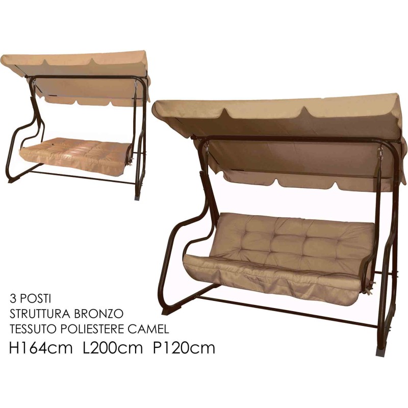 DONDOLO 3 POSTI CAMEL 200cm