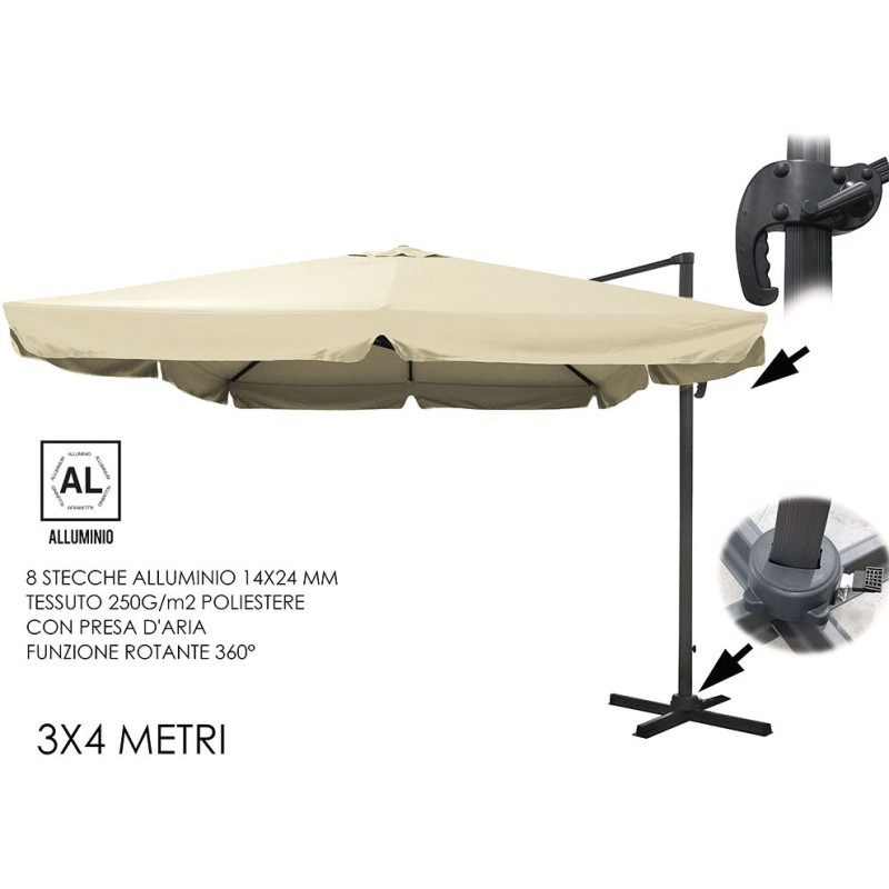 OMBRELLONE LAMPADA LUX 3x4 GT