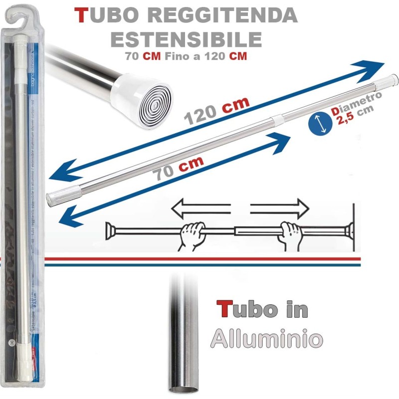 BASTONE TENDA DOCCIA 70/120 CR