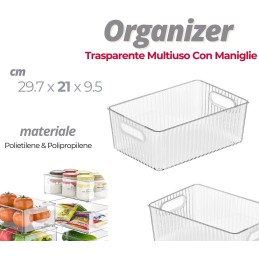 ORGANIZER TRASPARENTE MULTIUSO C/MANIGLIE