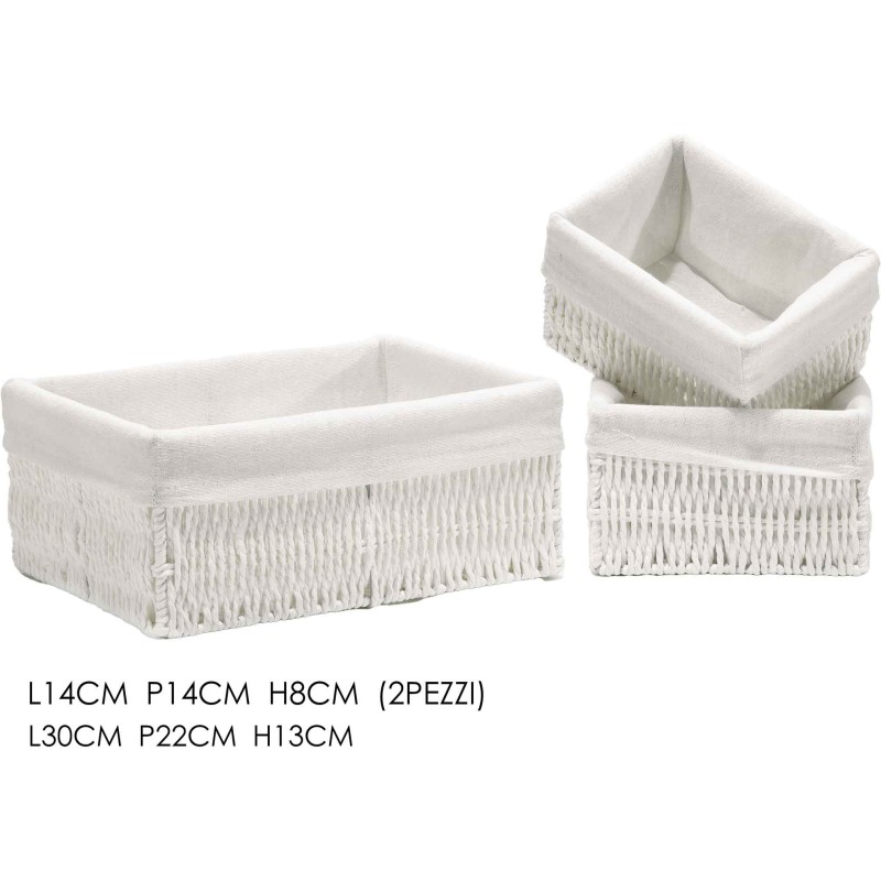 SET 3 CESTE RETT. BIANCO GT
