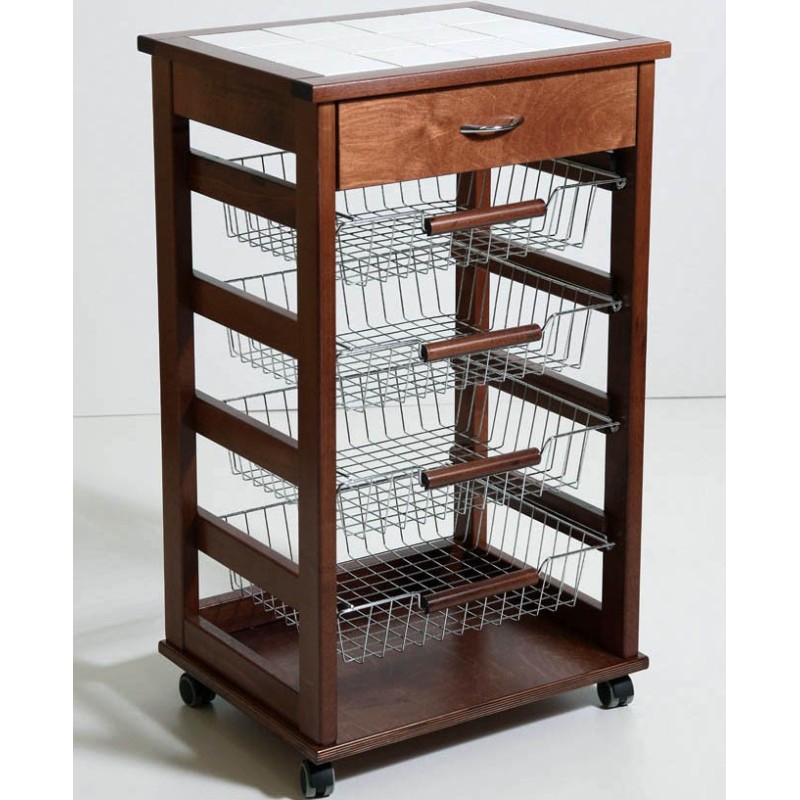 CARRELLO C/CASSETTO NOCE CARRELLO C/CASSETTO NOCE