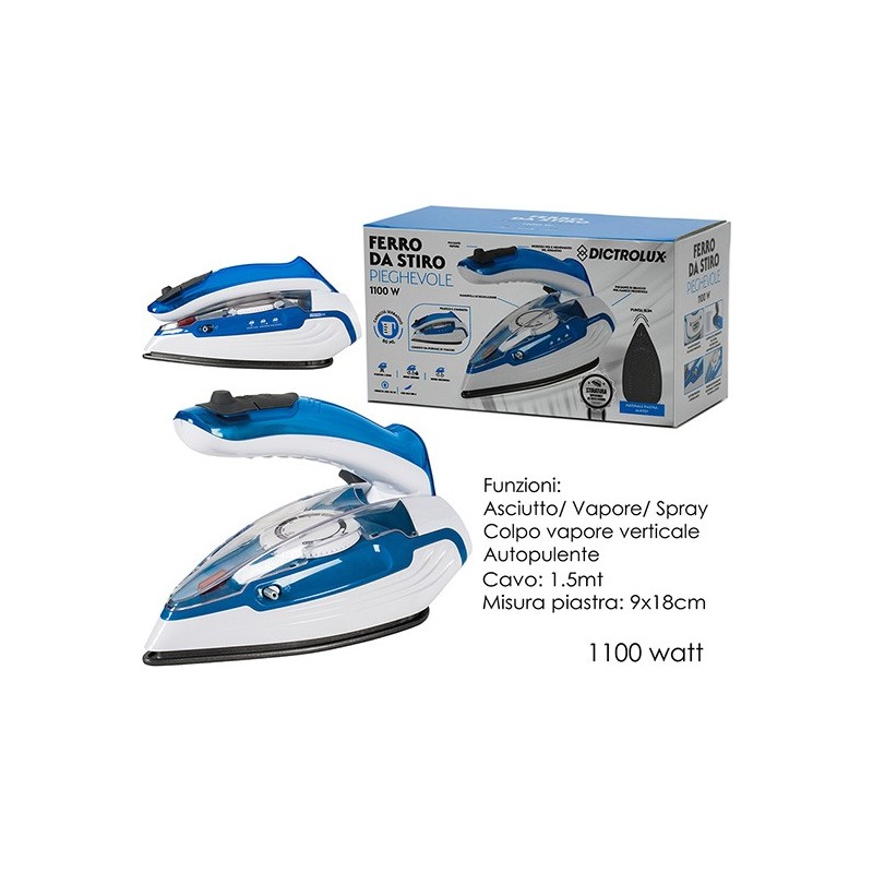 FERRO STIRO PIEGH.1100W TEFLON