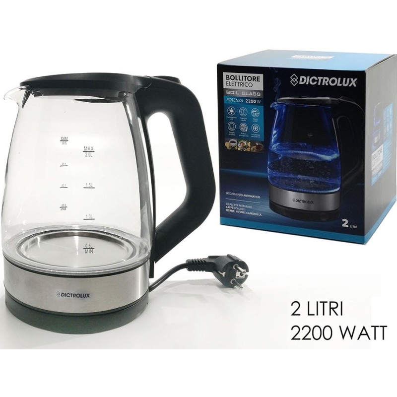 BOLLITORE VETRO 2LT 2200W BOIL