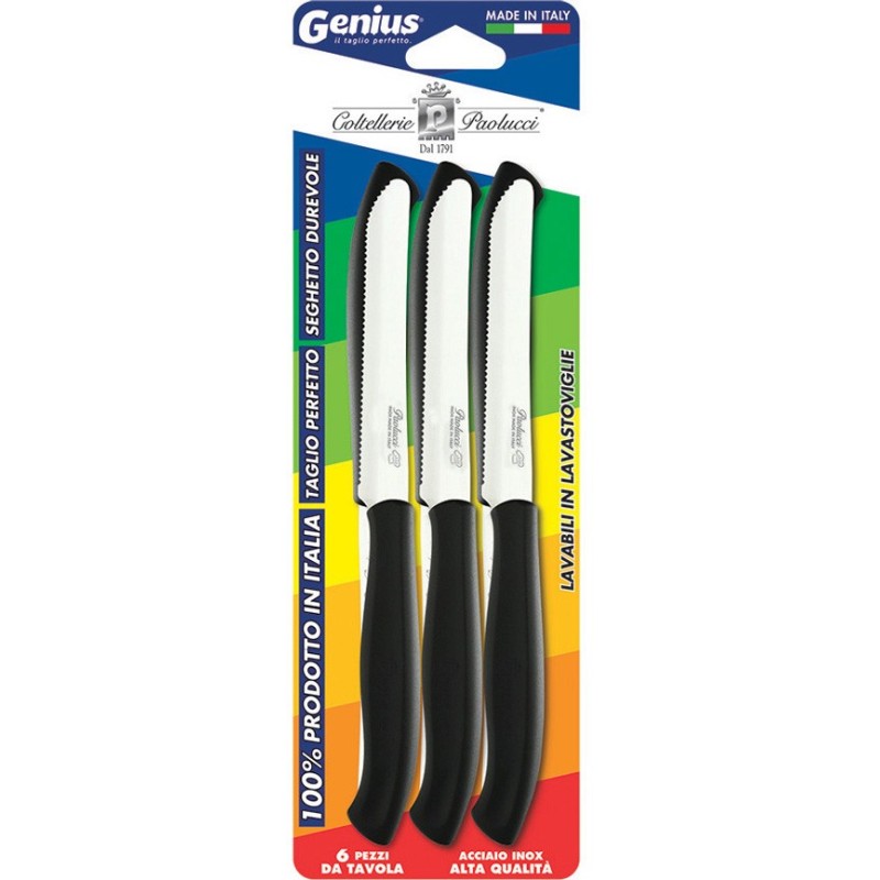 COLTELLI GENIUS 6 NERO PAOLUCCI COLTELLI GENIUS 6 NERO PAOLUCCI