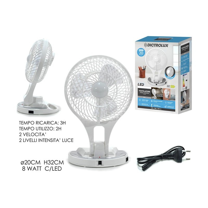 VENTILATORE PIEG. RICAR.8W LED