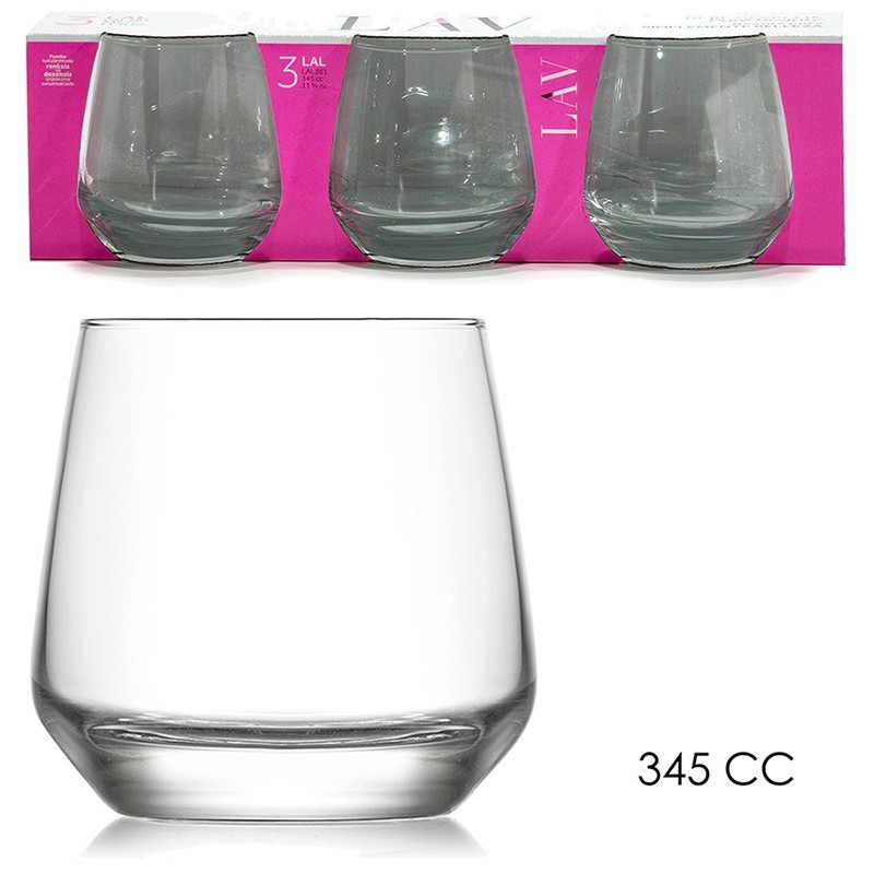 SET 3 BICCHIERI LAL 345cc GT