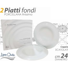 PIATTI FONDI PORCELLANA 2 PZ.