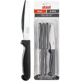 COLTELLI 6PZ ROST PIZZA L.10cm ABERT