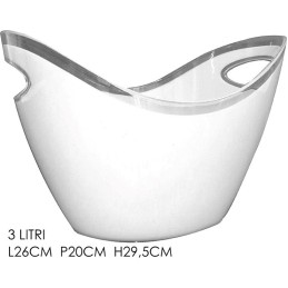 CESTELLO GHIACCIO OVALE BIANCO