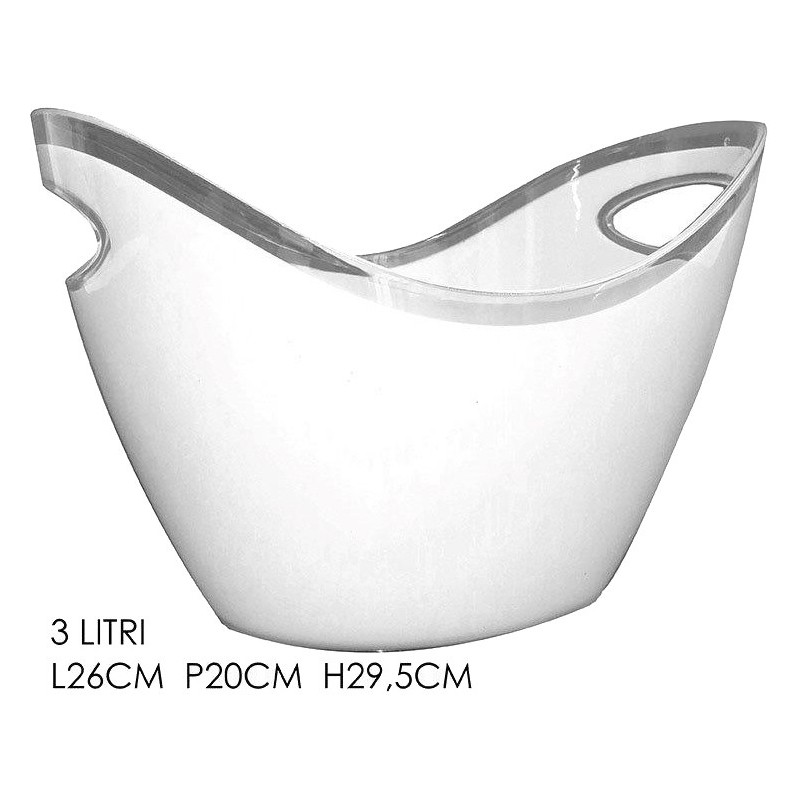 CESTELLO GHIACCIO OVALE BIANCO