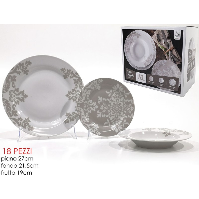 SERVIZIO TAVOLA 18PZ MAIOLICA BEIGE