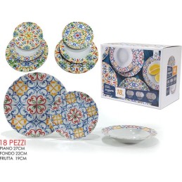 SERVIZIO TAVOLA 18PZ PORCELLANA JEANETTE
