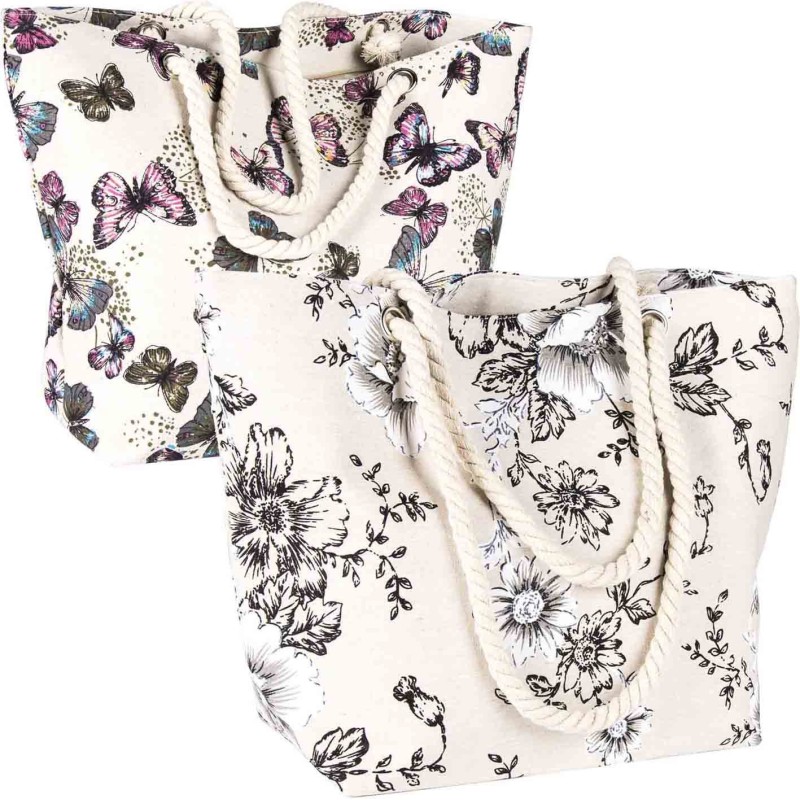 BORSA MARE FIORI M/CORD.