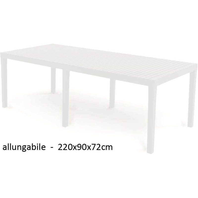 TAVOLO INDO BIANCO ALLUNG.220 TAVOLO INDO BIANCO ALLUNG.220