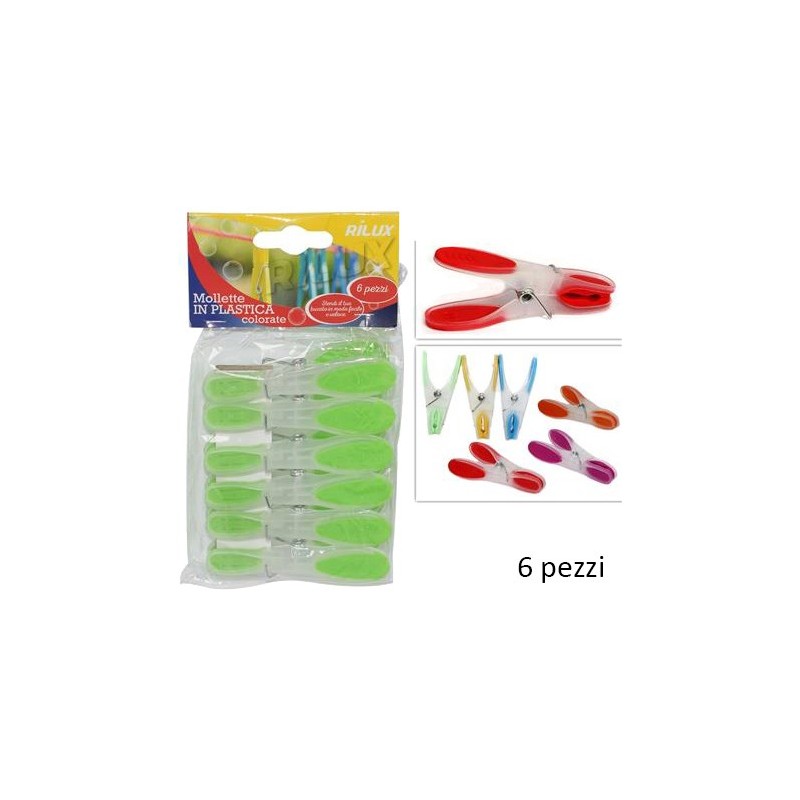 MOLLETTE GOMMA 6PZ COLORI ASS.