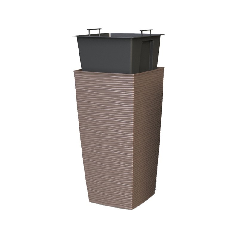 VASO AURORA MOKA 35x35x68h VASO AURORA MOKA 35x35x68h