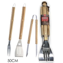 SET 3PZ. BBQ MANICO LEGNO GT