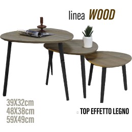SET 3 TAVOLINI 39 / 48 / 59cm