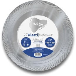PIATTI PLAST.FRUTTA ARGENT 25P