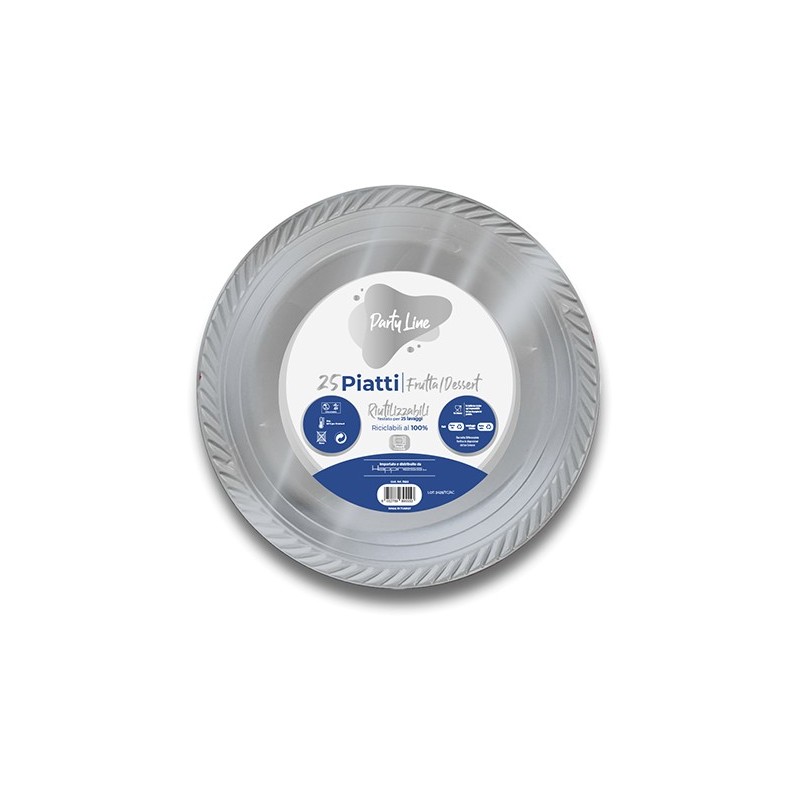 PIATTI PLAST.FRUTTA ARGENT 25P PIATTI PLAST.FRUTTA ARGENT 25P